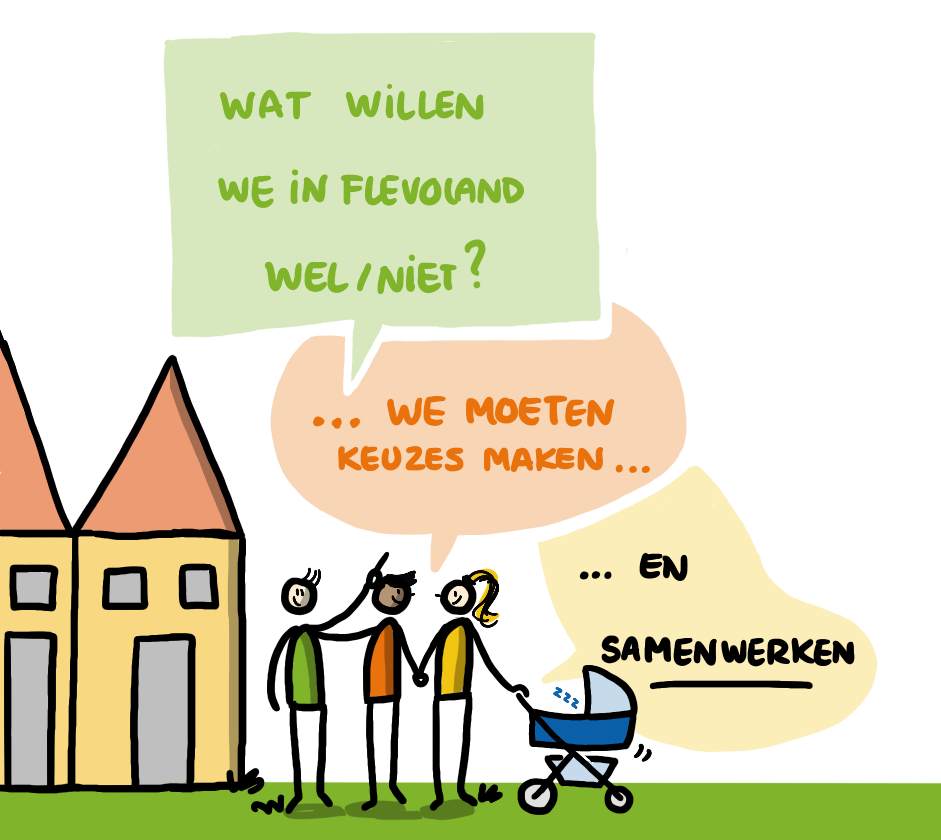 cartoon over wat we in flevoland willen