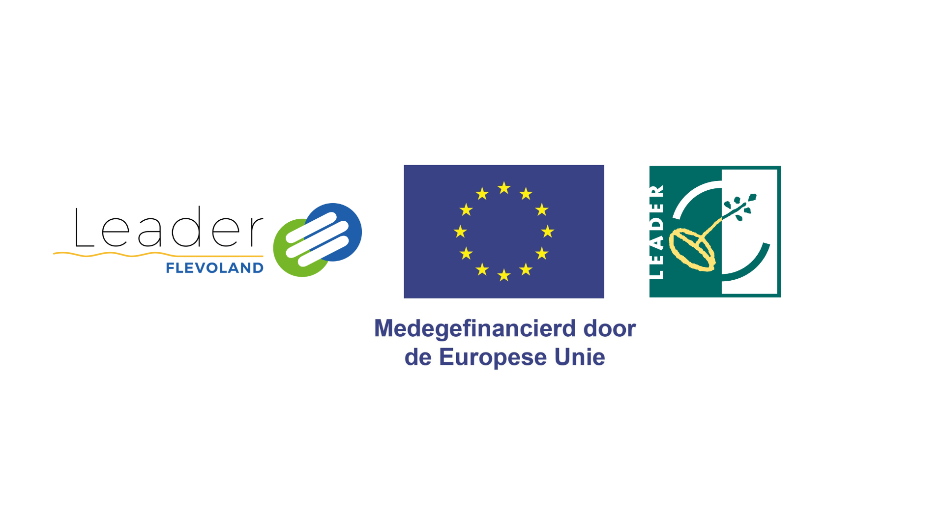 Logo's Leader en logo gefinancieerd door Europese Unie